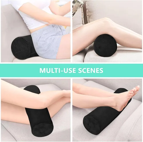 Vista 7 de Almohada de almohada cervical para el cuello, almohada redonda para espalda, almohada cilíndrica pequeña, soporte de espalda de espuma