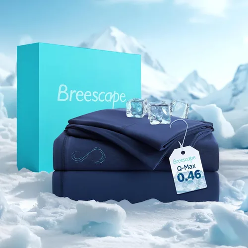 Vista 16 de Breescape Cooling Sheets Twin XL Size - BlendTek Dry & Cool Technology Cooling Bed Sheets for Hot Sleepers and Night Sweats, Q-Max>0.46 Tech Twin XL