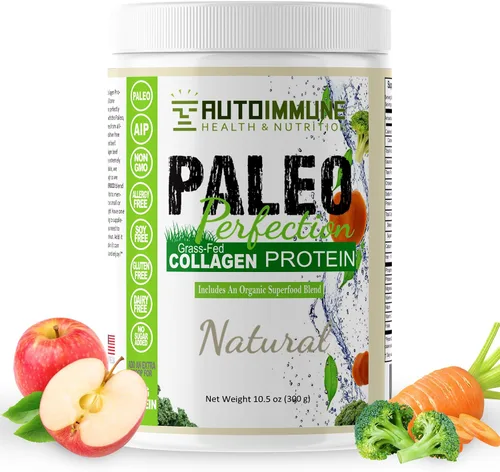 Vista 13 de Autoimmune - Polvo de proteína de colágeno sin estevia, sin OMG, colágeno en polvo para mujeres con fibra de manzana, brócoli y zanahoria, paleo