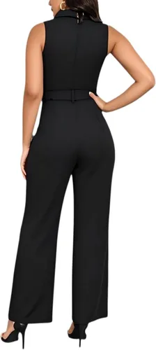 Vista 69 de DeftSharp Overol largo y elegante para mujer, sexy, para cóctel, fiesta, club, casual, para trabajo