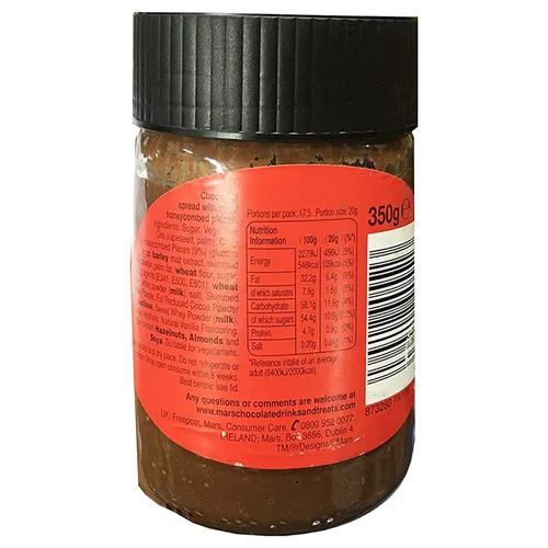Vista 2 de Maltesers Nuevo tarro más grande para untar de chocolate con piezas de panal 12.35 oz..