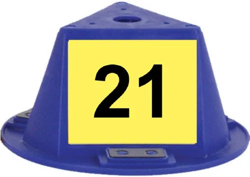 Vista 16 de Toppers magnéticos para techo, sombreros magnéticos para automóvil, juego de 10 unidades, con numeración (azul, numerados del 1 al 10)