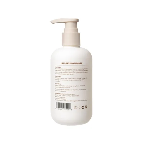 Vista 2 de Olivii Hair-Gro Acondicionador para cabello más grueso y completo, crecimiento del cabello con cúrcuma, trébol rojo, biotina y cafeína, reduce