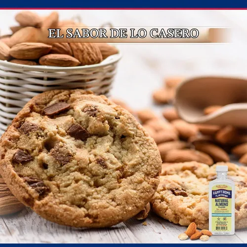 Vista 6 de Happy Home Sabor natural de almendras, sin alcohol, certificado Kosher, 7 onzas.