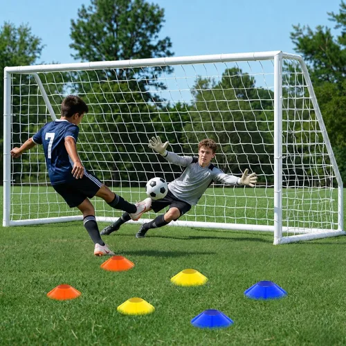 Vista 10 de Soccer Goal - 12x6/10x6/8x6/6x4FT PVC Soccer Goals for Backyard