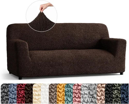 Vista 22 de PAULATO BY GA.I.CO. Funda para Silla - Funda para Sillón - Funda para Sillón - Funda de Tela Suave - Protector de Muebles Elegante de Ajuste Ceniza
