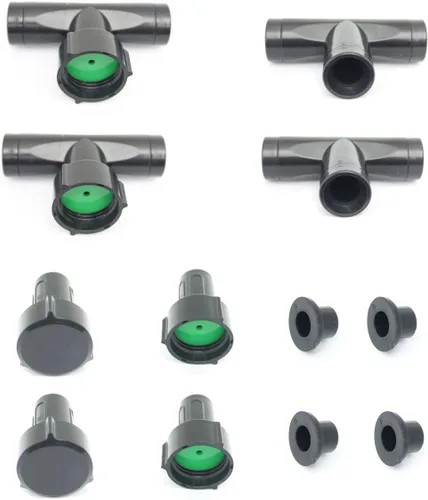 Vista 4 de Accesorio de manguera de remojo, kit de accesorios de manguera de jardín para tubería de 1/2 pulgada, conector de ajuste rápido de riego, adaptador