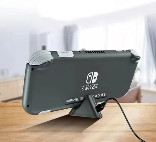 Vista 5 de Switch lite Estación de carga, Base de carga para Nintendo Switch lite con cable de carga USB C - Gris