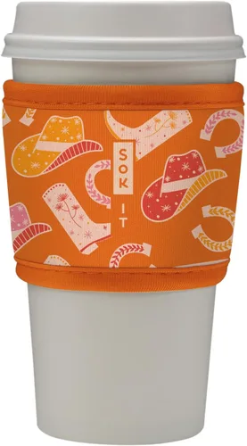 Vista 126 de Sok It HotSok Coffee & Tea - Funda de neopreno con aislamiento reutilizable (floral abstracto)
