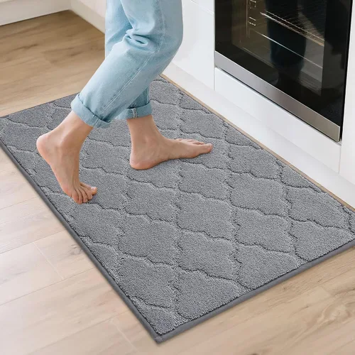 Vista 24 de COSY HOMEER Alfombras suaves de cocina [2 piezas] para el frente del fregadero súper absorbentes, tapetes y tapetes de cocina de 20 x 30 pulgadas/20