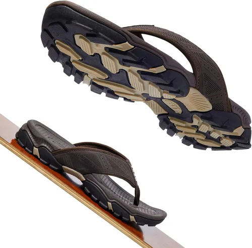 Vista 4 de Flip Flops for Men Beach Thong Sandals with Arch Support Water Resistant Slippers Shower Shoes