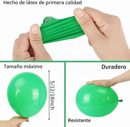 Vista 3 de RUBFAC Kit de arco de guirnalda de globos de arco iris de 189 piezas, 7 colores surtidos de globos de látex de 5/12/18 pulgadas para fiesta
