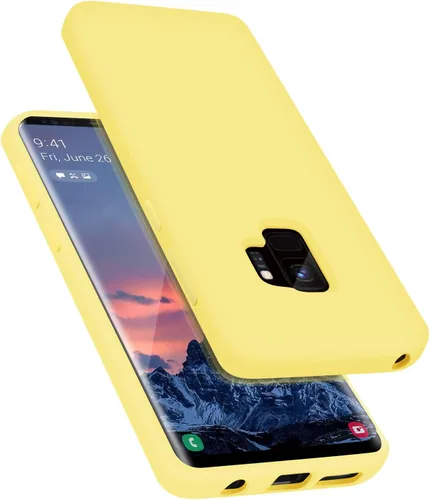 Vista 9 de Funda diseñada para Galaxy S9, silicona líquida de goma de gel a prueba de golpes, cojín de forro de tela de microfibra suave compatible con Galaxy