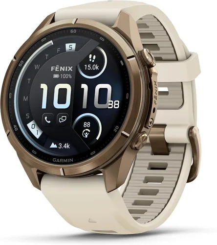 Vista 12 de Garmin fēnix® 9 Pro, titanio, 1.850 in, naranja otoño/naranja chispa