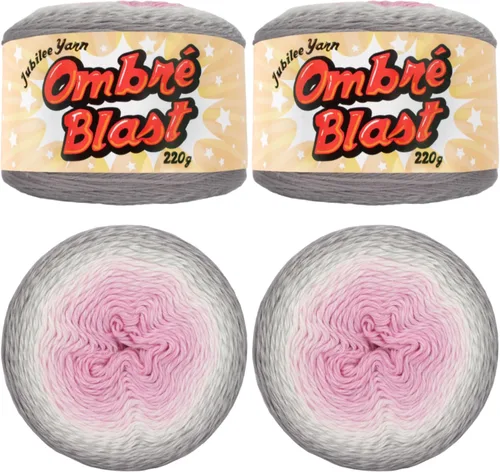 Vista 50 de JubileeYarn - Hilo Ombré Blast (7.76 oz/torta de algodón para bebé, 1 torta)