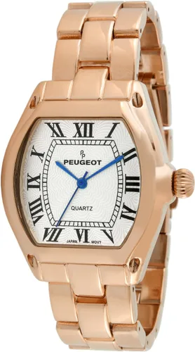 Vista 8 de Peugeot Reloj de vestir sin mangas para mujer con pulsera y esfera de números romanos