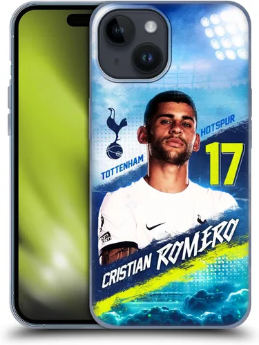 Vista 13 de Head Case Designs Officially Licensed Tottenham Hotspur F.C. Cristian Romero 2023/24 First Team Gel Case [Military Grade] Compatible with Apple