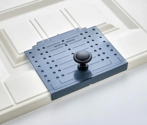 Vista 6 de Ravinte - Kit de plantillas de instalación de herrajes para cajones de puerta de gabinete, pequeño, 1 paquete Broca incluida, diseño de plantilla
