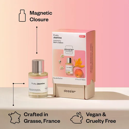 Vista 5 de Dossier - Fruity Jasmine - Eau de Parfum - Inspirado en J'adore - Fragancia duradera - Femenino - 1.7 fl oz (1.7 fl oz)