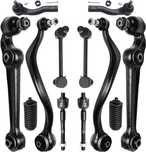 Vista 98 de Detroit Axle - Kit de extremo de 12 piezas para Ford Explorer Mercury Mountaineer 1998-2001 1999 2000, 2 brazos de control delanteros superiores