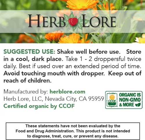Vista 7 de Herb Lore Vitex Tincture - Suplemento orgánico de extracto de casteberry USDA para mujeres, suplemento de árbol casto sin alcohol, gotas veganas