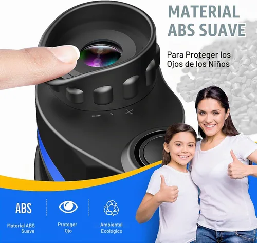 Vista 3 de LET'S GO! Binoculares para niños, prismáticos compactos de alta resolución a prueba de golpes