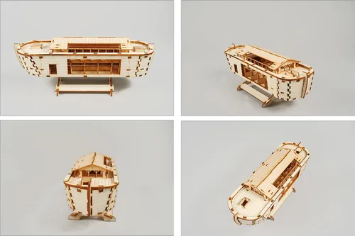 Vista 3 de YOUNGMODELER Kit de modelo de madera de escritorio Arca de Noé