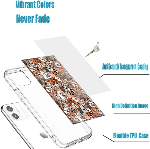 Vista 4 de Funda protectora de cuerpo completo diseñada para iPhone 12 Mini, a prueba de golpes, delgada, flexible, suave, TPU transparente, con diseño