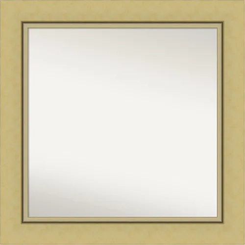 Vista 80 de Amanti Art Landon Gold Espejo de baño, espejo de pared o espejo de tocador de baño sobre el fregadero (26.25 x 26.25 pulgadas) Espejo no biselado