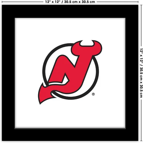 Vista 7 de Trends International Gallery Pops NHL New Jersey Devils - Póster de pared con logotipo primario, 12.00 x 12.00 pulgadas, versión de marco negro