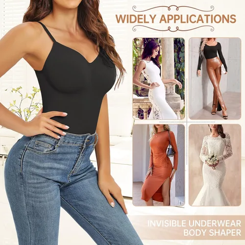Vista 7 de UMIPUBO Womens Bodysuit Tommy Control Seamless Shapewear Slimming Thong Sculpting Body Shaper Tank Tops