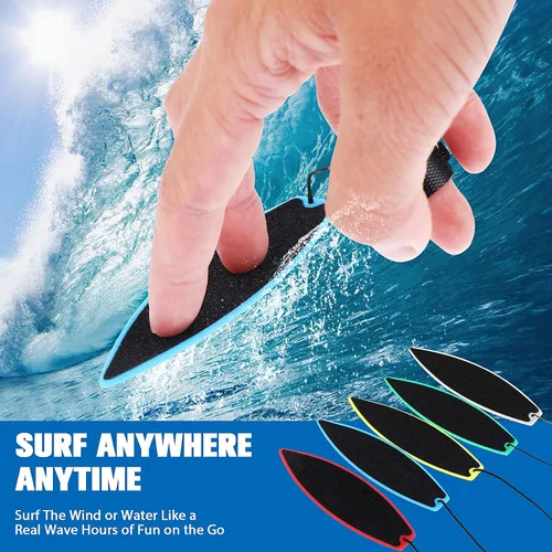 Vista 2 de Aster Paquete de 10 tablas de surf con dedo, mini juguetes de surf de viento, tablas de surf para dedos, surf el viento, tabla de surf con la punta