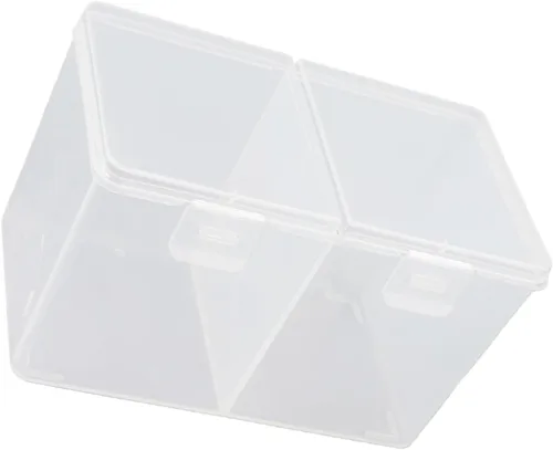Vista 6 de Recipiente de hisopos de algodón moderno, caja de almacenamiento para almacenar almohadillas de algodón, esmalte de uñas, gel, purpurina, diamantes