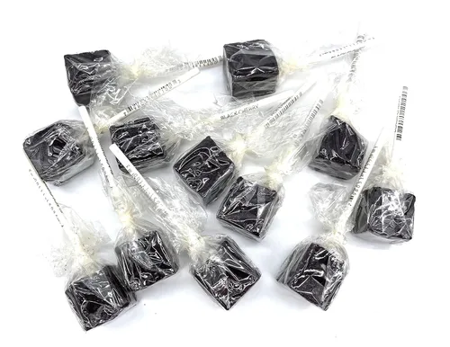 Vista 2 de PKM Candies - Paquete de 12 chupones cuadrados cuadrados de moda antigua: paquete de ventosas con sabor envuelto individualmente por Espeez - Party