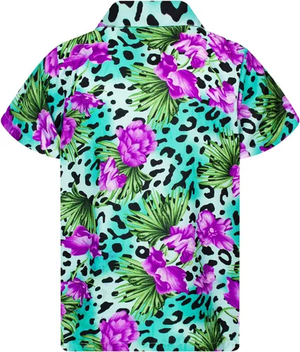 Vista 2 de KING KAMEHA Men's Regular-Fit Hawaiian-Shirts Casual Funky Animal-Print-Shirts