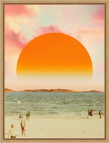 Vista 16 de Amanti Art Framed Canvas Wall Art 24x18 Retro Dreamscape II by Victoria Barnes, Framed Wall Art Canvas, Beach Artwork, Traditional Decor, Medium