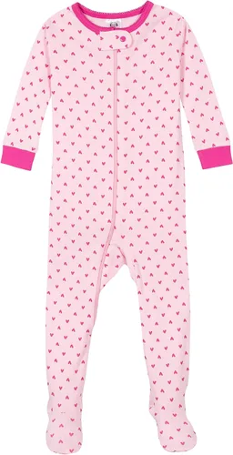 Vista 6 de Gerber Pijama con pies para bebés y niñas, paquete de 4