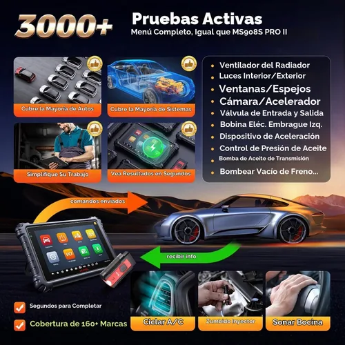 Vista 6 de Herramienta de programación Autel MaxiSYS MS906 PRO-TS TPMS, prueba activa 3K 36+ reinicios