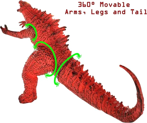 Vista 6 de TwCare Juego de 2 Figuras de Monstruo Legendario de Fuego Shin, Juguetes del Rey Llameante de los Monstruos, Articulaciones Móviles, Serie de Dragón