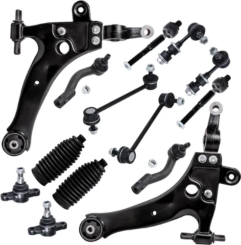 Vista 38 de Detroit Axle - Kit de suspensión frontal de 15 piezas para Jeep Grand Cherokee 99-04 1999 2000 2001 2002 2003 2004, brazos de control superior e