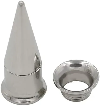 Vista 3 de NewZenro Fashion Spike Ear 2 Tapers Tapones de estiramiento de acero inoxidable quirúrgico 316 Túneles de oreja Tapones expansores de calibre