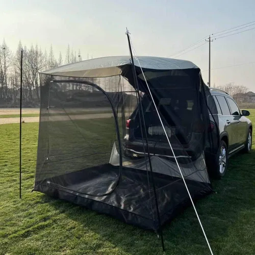 Vista 7 de Tienda de campaña versátil para automóvil, SUV, puerta trasera, tienda de campaña con mosquitera para acampar (15.9 x 7.9 x 6.4 pies)