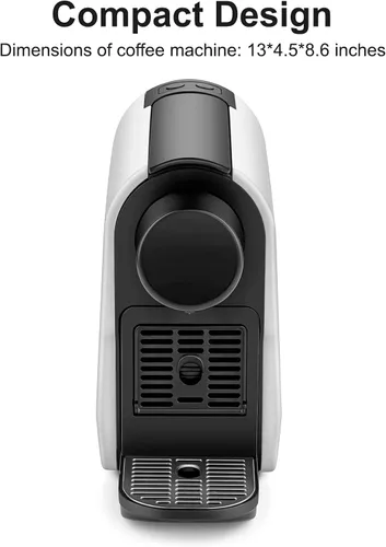 Vista 2 de beanglass Mini máquina de café expreso compatible con cápsulas NS Original Line, cafetera compacta de cápsulas con bomba de alta presión de 20