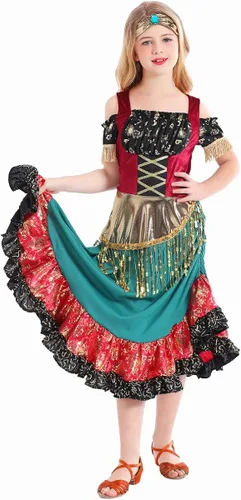 Vista 2 de Seasons Disfraz de gitana Starlight para niñas, cosplay de Halloween