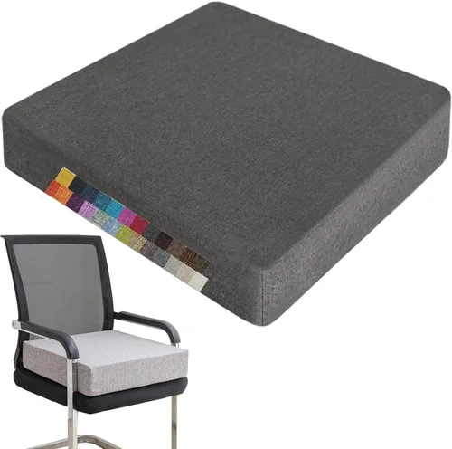 Vista 8 de Cojín antideslizante para silla, 19.7 x 19.7 x 2 in, espuma de memoria Blanco