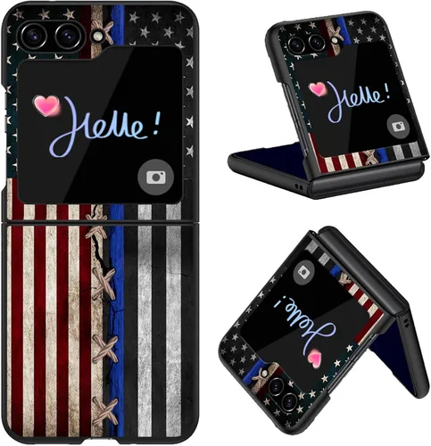 Vista 41 de Diseñada para Samsung Galaxy Z Flip 4 5G, funda rígida para teléfono de PC, a prueba de golpes y caídas, patrones de moda para una protección Gatos