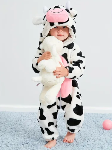 Vista 2 de DarkCom Mameluco unisex con capucha para bebé, disfraz de Halloween, regalos de Navidad para niños
