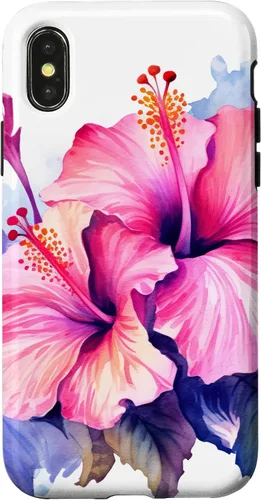 Vista 5 de Funda de flor de hibisco rosa para iPhone 12 mini