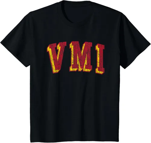 Vista 24 de VMI Keydets Retro Arch Camiseta, Negro