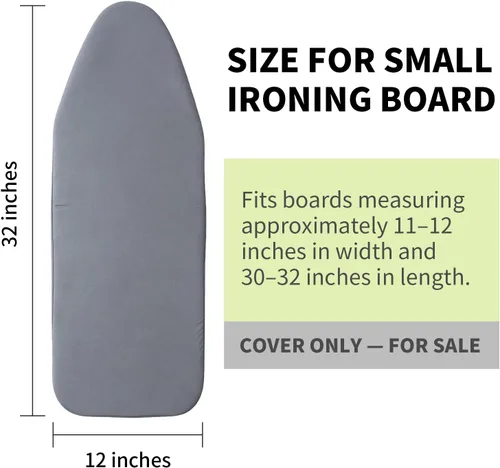 Vista 8 de Seiritex Funda para tabla de planchar de 12 x 32 pulgadas, se adapta a la tabla de planchar reflectante al calor, acolchado grueso con bordes